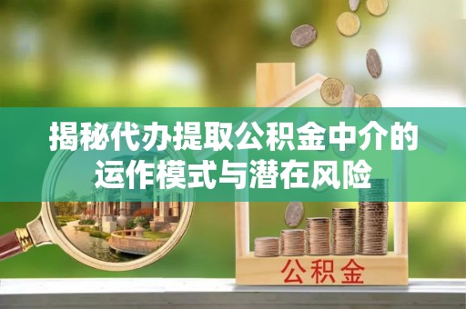 袁州揭秘代办提取公积金中介的运作模式与潜在风险